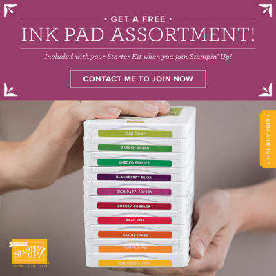 Join Stampin' Up1 and get 10 free ink pads.