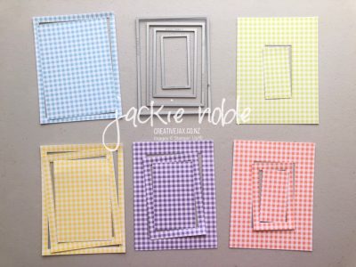 Gingham Gala and Stitched Rectangles
